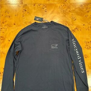 Vintage Whale Long-Sleeve Pocket Tee